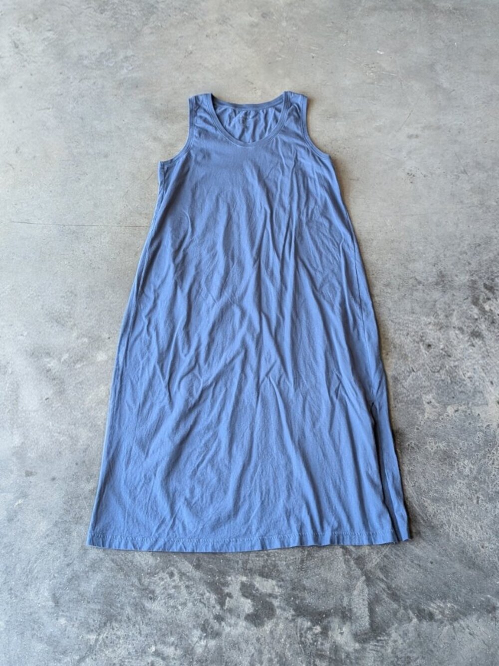 Pact Organic Softspun Tank Midi Dress in French Blue large - Picture 3 of 8